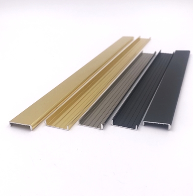 16.3mm U รูปร่าง 6063 T5 โปรไฟล์ตัดอลูมิเนียมขอบกระเบื้องตกแต่ง