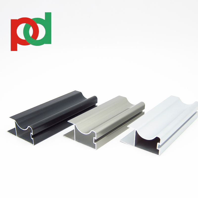 6063 T5 6M Length Matt Black Anodized Aluminium Profiles Sliding Door ...