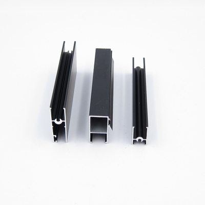 โปรไฟล์หน้าต่างอลูมิเนียมสีดำ Anodized Serie 3825 สำหรับประตูและเฟอร์นิเจอร์