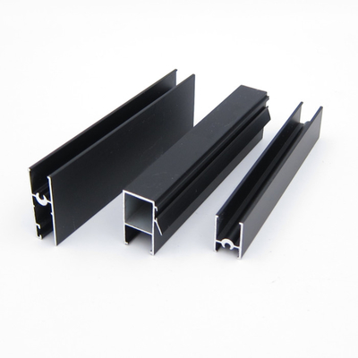 โปรไฟล์หน้าต่างอลูมิเนียมสีดำ Anodized Serie 3825 สำหรับประตูและเฟอร์นิเจอร์