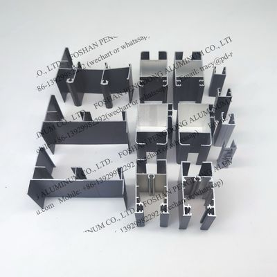 โปรไฟลอลูมิเนียมหน้าต่างเลื่อนสําหรับคอท ดิฟวอเรีย เงิน Anodized และผงเคลือบทองแดงและสีเทา flashy