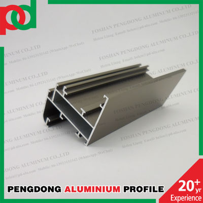โปรไฟล์อลูมิเนียม Extrusion Casement หน้าต่างประตูท่อสี่เหลี่ยม ปรับแต่งแชมเปญ anodizing สําหรับตลาดเอธิโอเปีย