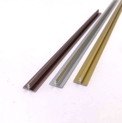11.7mm T Shape อโนไดซ์ Aluminium โปรไฟล์ โครเมี่ยมทองกุหลาบทอง