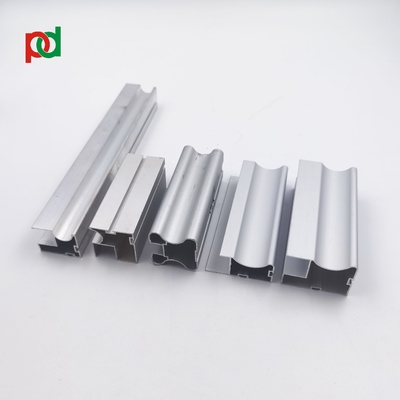 โปรไฟล์อลูมิเนียมตู้เสื้อผ้าอะโนไดซ์ OEM สำหรับประตูบานเลื่อนแนวตั้ง