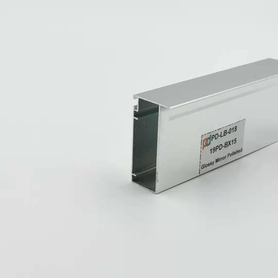 กันเสียง T5 6063 ครัวอลูมิเนียมโพรไฟล์ขัดเงาสีเงิน