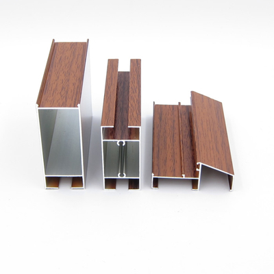6063 T5 Wood Effect การอัดขึ้นรูปอลูมิเนียม สำหรับ หน้าต่าง Chile Bolivia