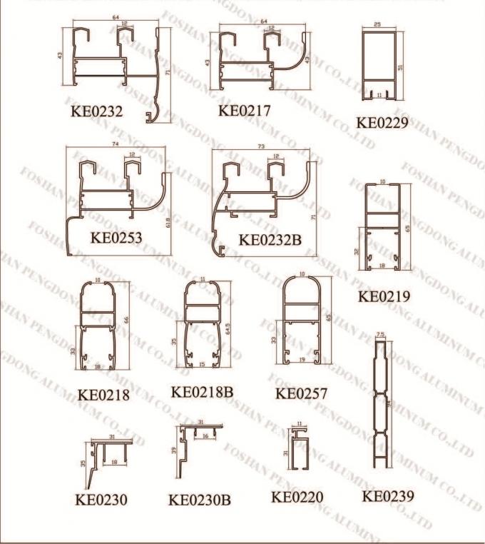 อโนไดซ์ Aluminium window and door Profile