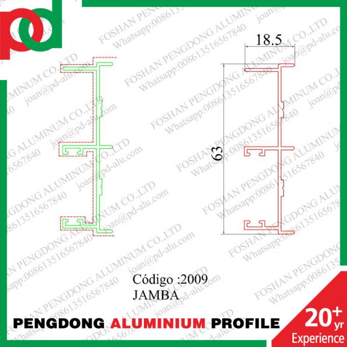 Perfiles De Aluminio ลิเนีย 20 Jamba Fabricante De China