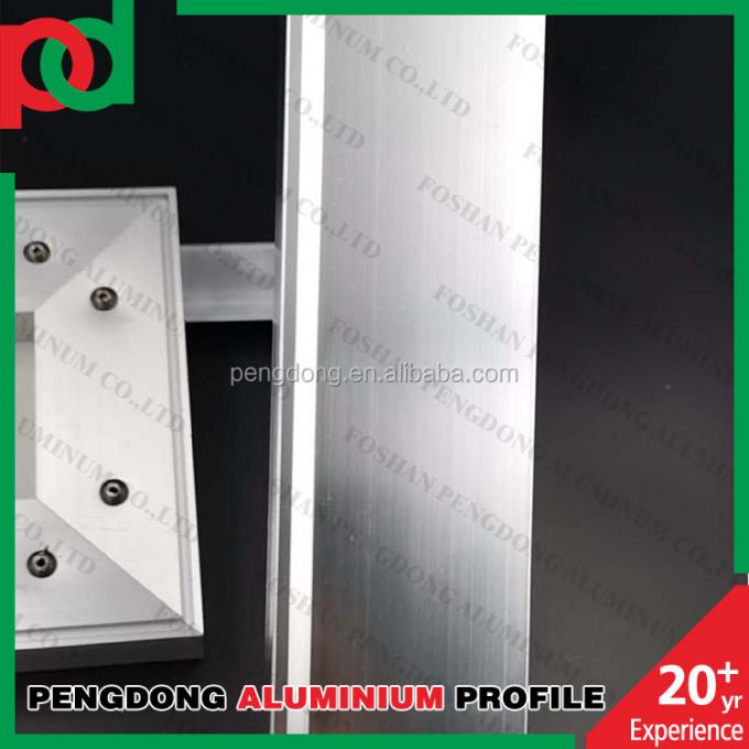 Glossy Silver อโนไดซ์ Aluminium kitchen profile